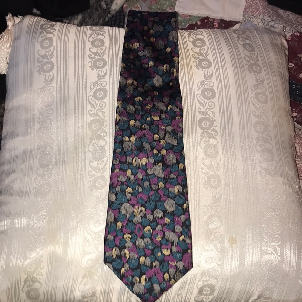 Nino Cerutti Multicolor Abstract Pattern Silk Tie